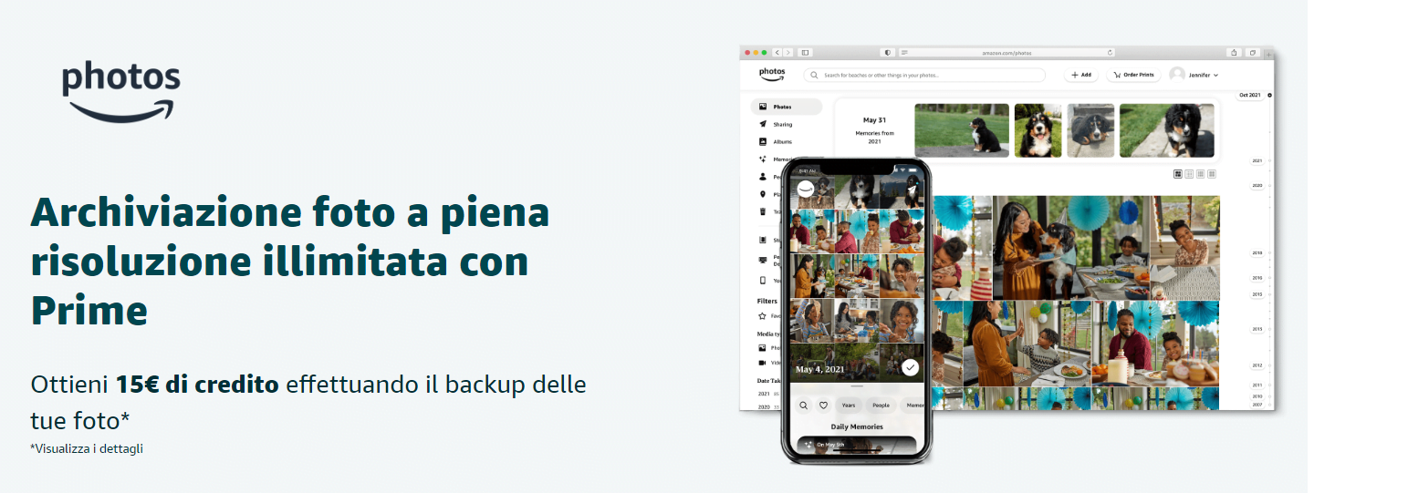 Ricevi un Credito Promozionale di 15€ su Amazon per Caricare le Tue Foto su Amazon Photos