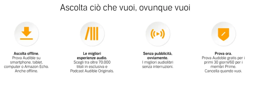 Audible ascolta ciò che vuoi