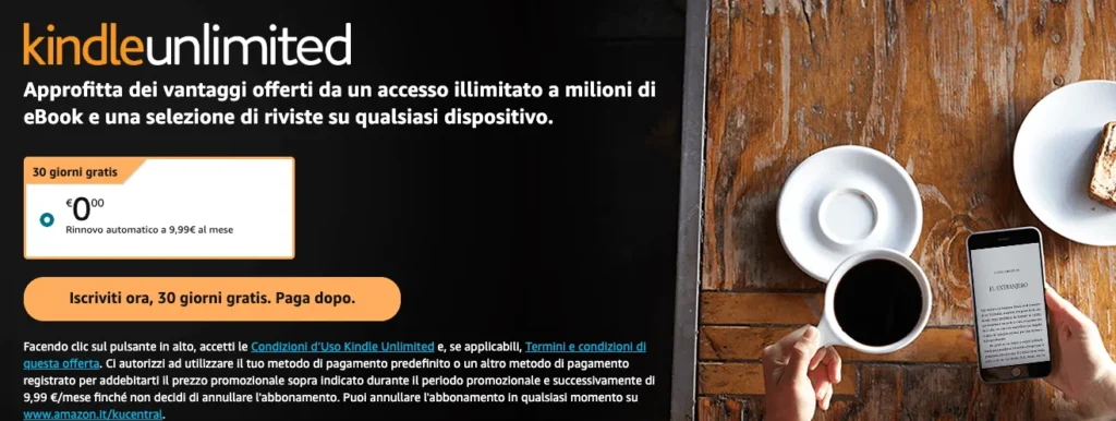 Black Friday 2024: Offerte Esclusive Amazon per Risparmiare Subito 8 Kindle Unlimited - 2 Mesi a 0,99€ al Mese