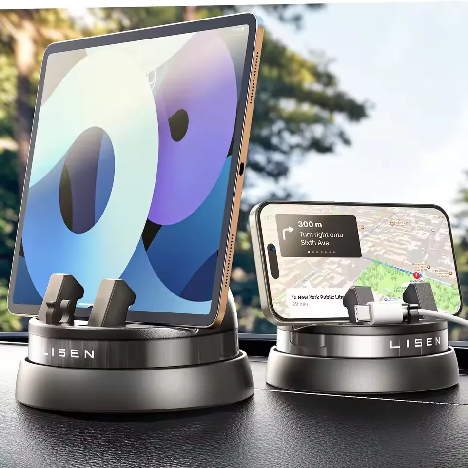 LISEN Supporto Smartphone per Auto 360°, Universale per iPhone, Samsung e Altri Modelli