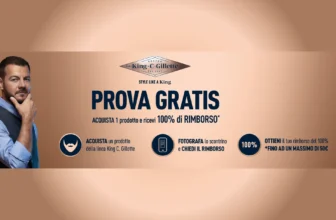 Prova gratis King C: rimborso del 100% per i tuoi acquisti Gillette