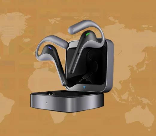 Timekettle W4 Pro Auricolari AI, traduzione simultanea bidirezionale in 40 lingue, ideali per chiamate video e telefoniche. Timekettle W4 Pro Auricolari AI, traduzione simultanea bidirezionale in 40 lingue, ideali per chiamate video e telefoniche.