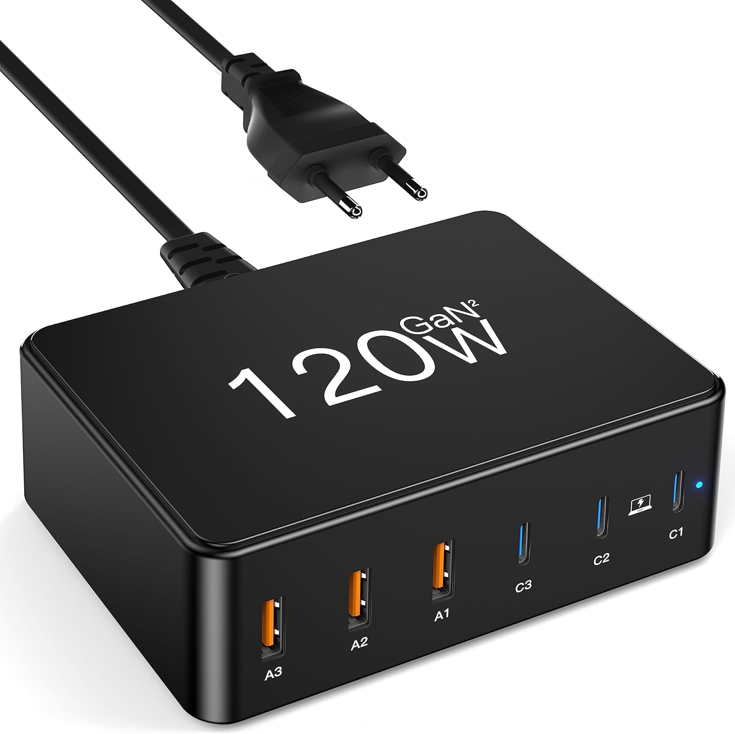 Caricatore GaN 120W a 6 porte USB multiplo