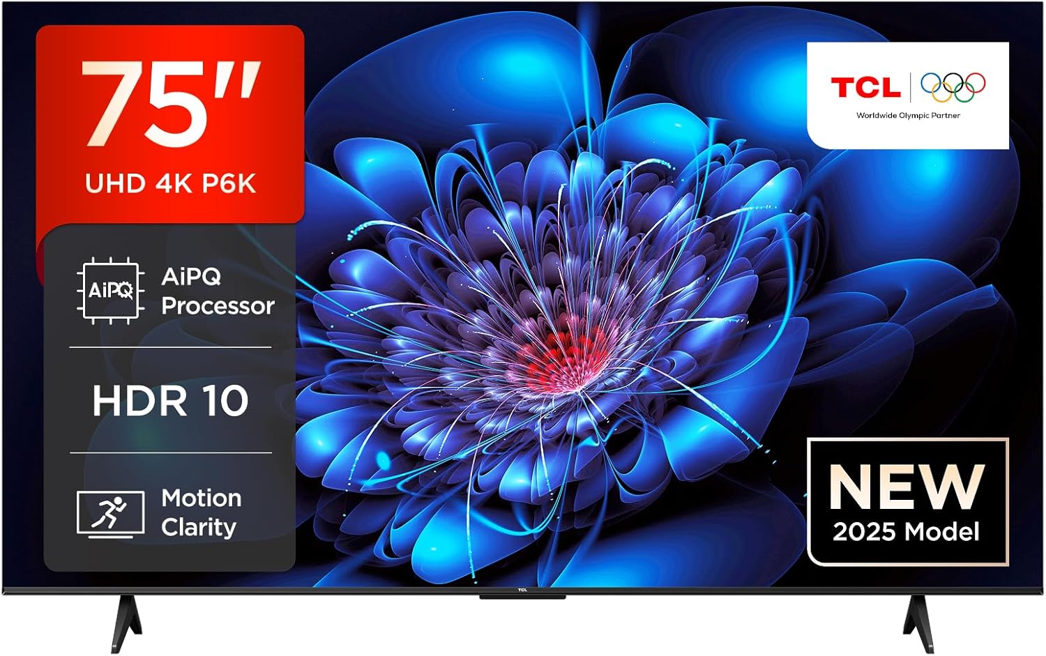 TCL 75P6K TV LED Direct da 75″, TV HDR 4K