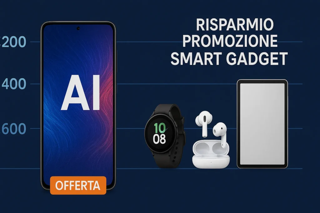 Confronto visivo tra smartphone Samsung Galaxy S25 FE e altri gadget