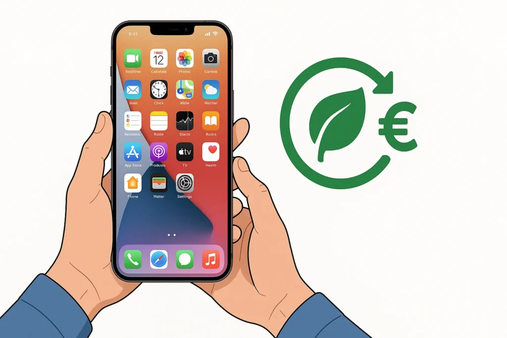 Apple iPhone 13 Pro Max ricondizionato: vale ancora la pena nel 2025? 3 Due mani che tengono un iPhone 13 Pro Max ricondizionato