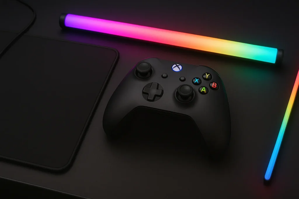 Gaming mouse pad wireless gaming controller
