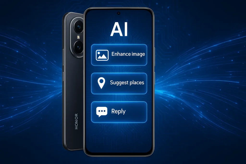 ONOR 400 Pro con schermo che mostra interfaccia AI