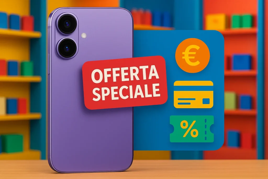 iPhone 17: tutte le novità, offerte, recensioni e consigli per acquisti smart 11 iPhone 17 con tag ‘offerta speciale’ e simboli stilizzati di euro