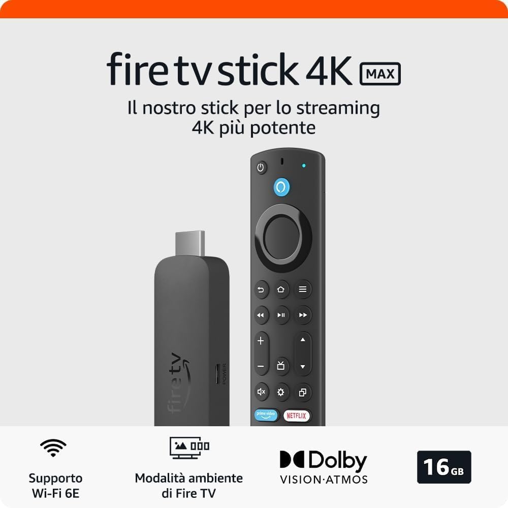 Fire TV Stick 4K Max Wi-Fi 6E ambiente 16GB