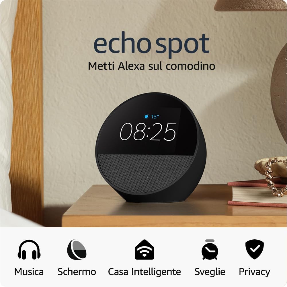 Echo Spot Alexa: Sveglia Smart Audio Qualità