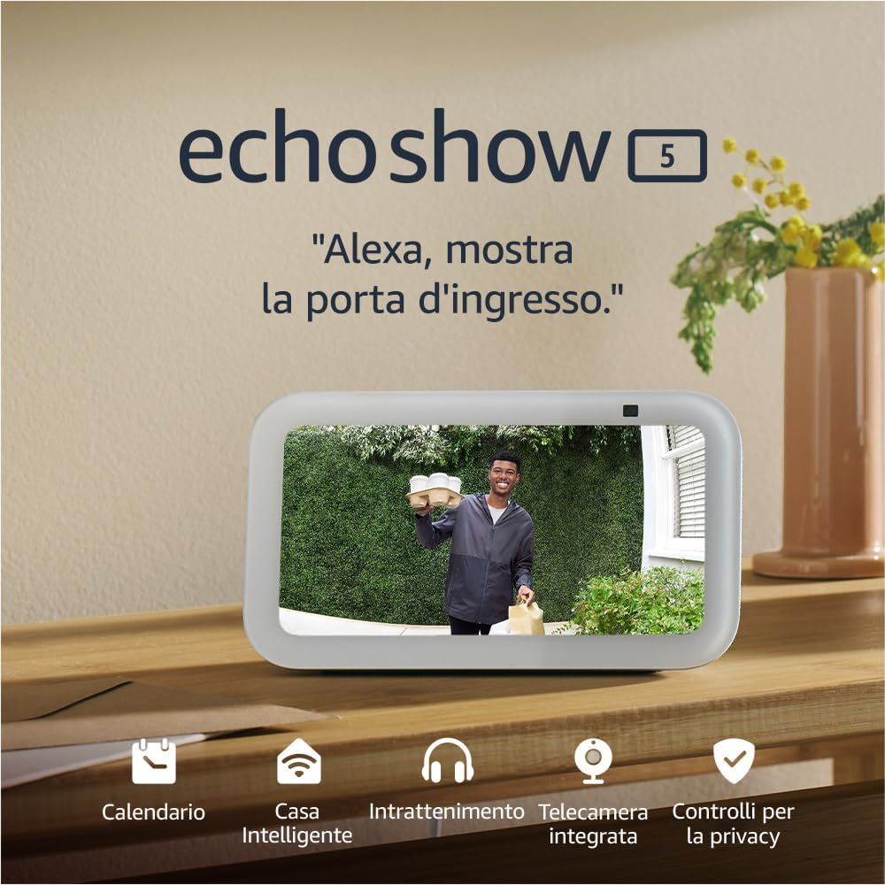 Echo Show 5 Alexa: Schermo Touch, Casa Smart