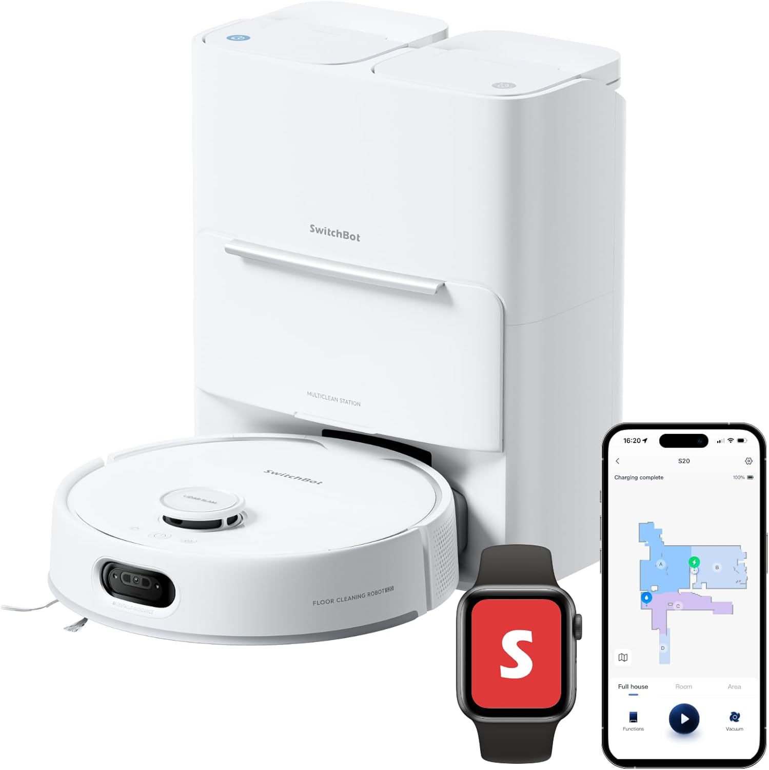 SwitchBot S20 robot aspira e lava smart