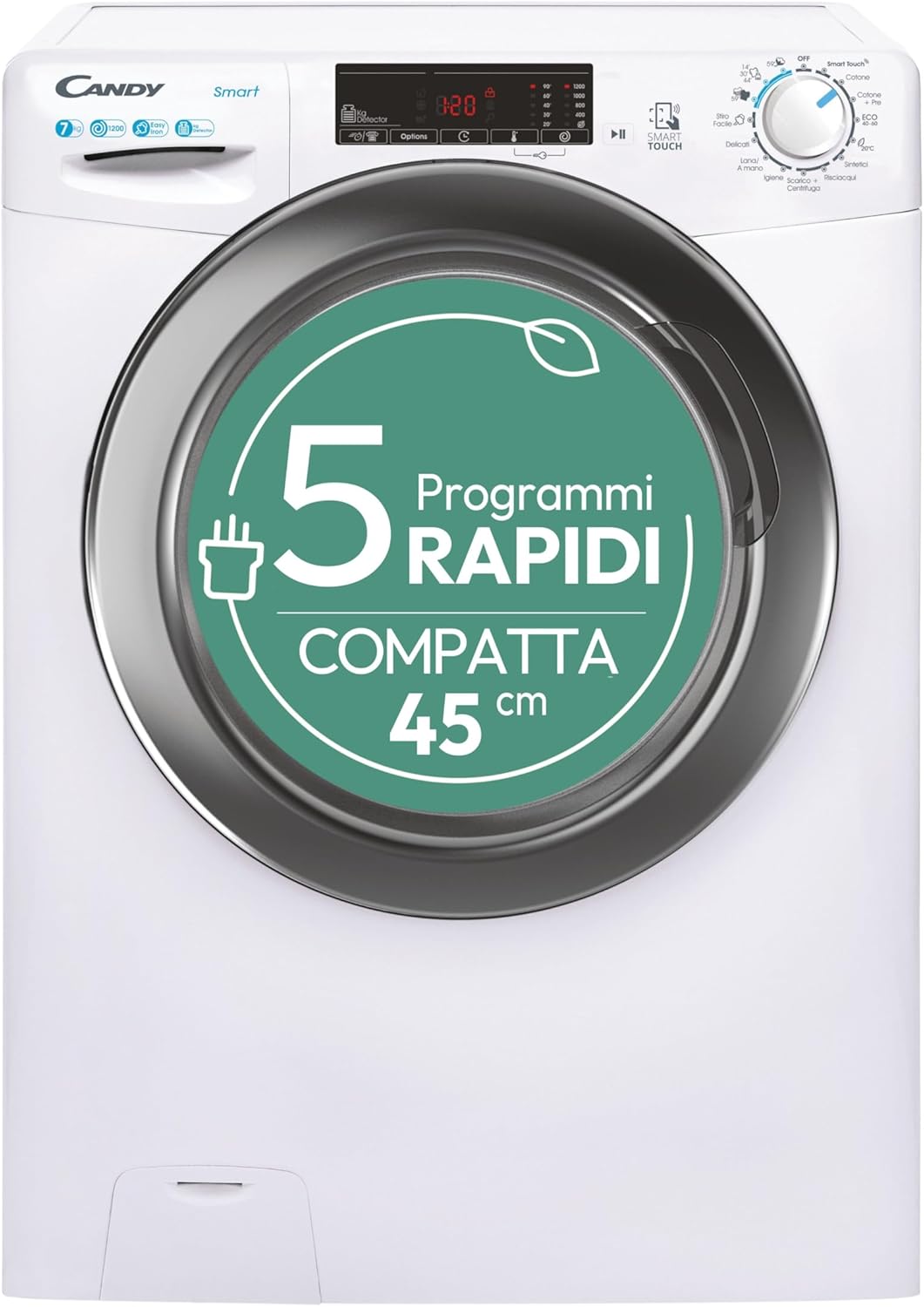 Candy Smart 7 kg Classe C 1200 giri CSS4127TWR3/1-11