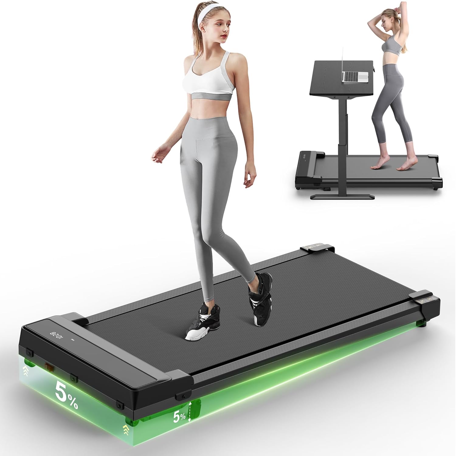 Walking pad 6 km/h con inclinazione 5%