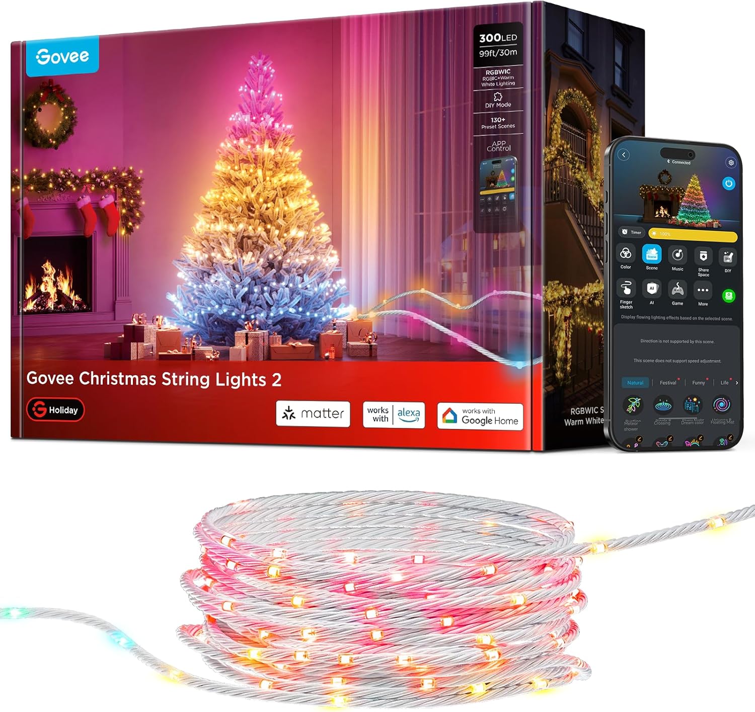 Govee Luci Natale 30 m RGBWIC