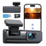 iZEEKER 2.5K Dash Cam Auto WiFi Dash Camera, Mini Telecamera Auto 1440P Dashcam Anteriore con App, Scheda 32GB Pratuita, Visione Notturna, WDR, G-Sensor, Registrazione in Loop, Monitor di Parcheggio