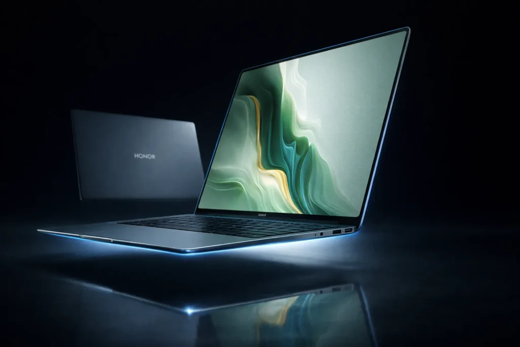 Honor MagicBook Art 14 profilo ultrasottile 1kg vs MacBook Air