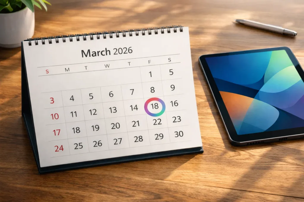 iPad 2026: La rivoluzione segreta dei Modem Proprietari Apple (e il lancio di Marzo) 3 Calendario lancio iPad Marzo 2026.