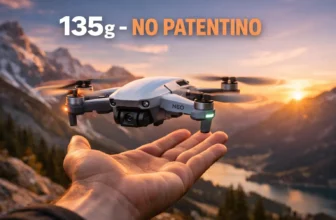 DJI Neo che decolla dalla mano, drone leggero senza patentino per montagna