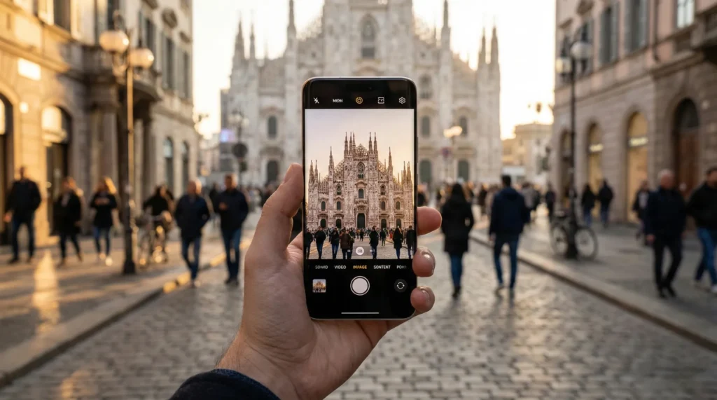 Honor Magic 8 Pro: Anteprima e Specifiche Reali (Il "Caso" Batteria EU Svelato) 3 Test zoom Honor Magic 8 Pro in contesto urbano al tramonto.