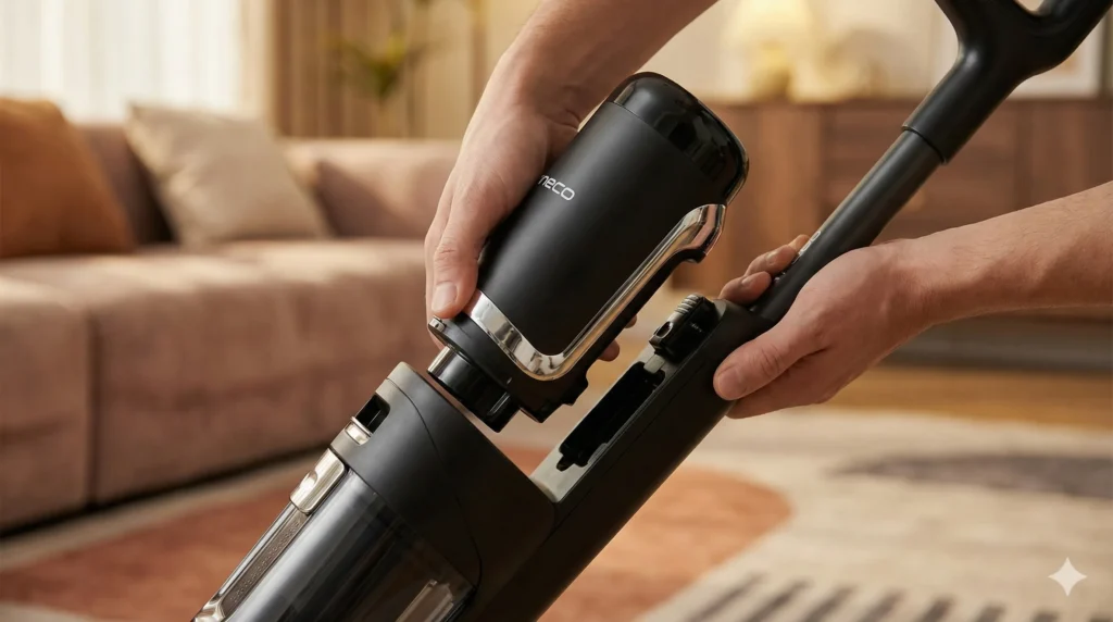 Tineco Floor One S7 Combo trasformazione da lavapavimenti a aspirapolvere portatile.