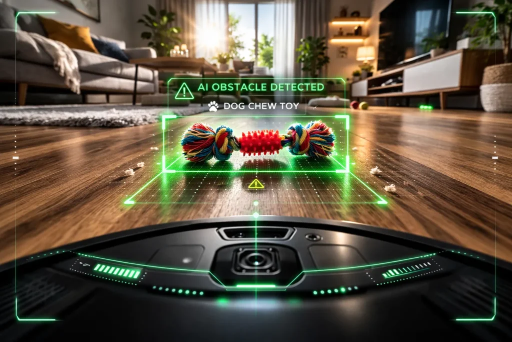 Il miglior robot aspirapolvere per chi ha animali (Il segreto hardware che i grandi brand non ti dicono) 3 Robot che rileva un giocattolo per cani