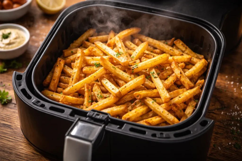 Patatine croccanti cotte nella friggitrice ad aria — risultato cottura