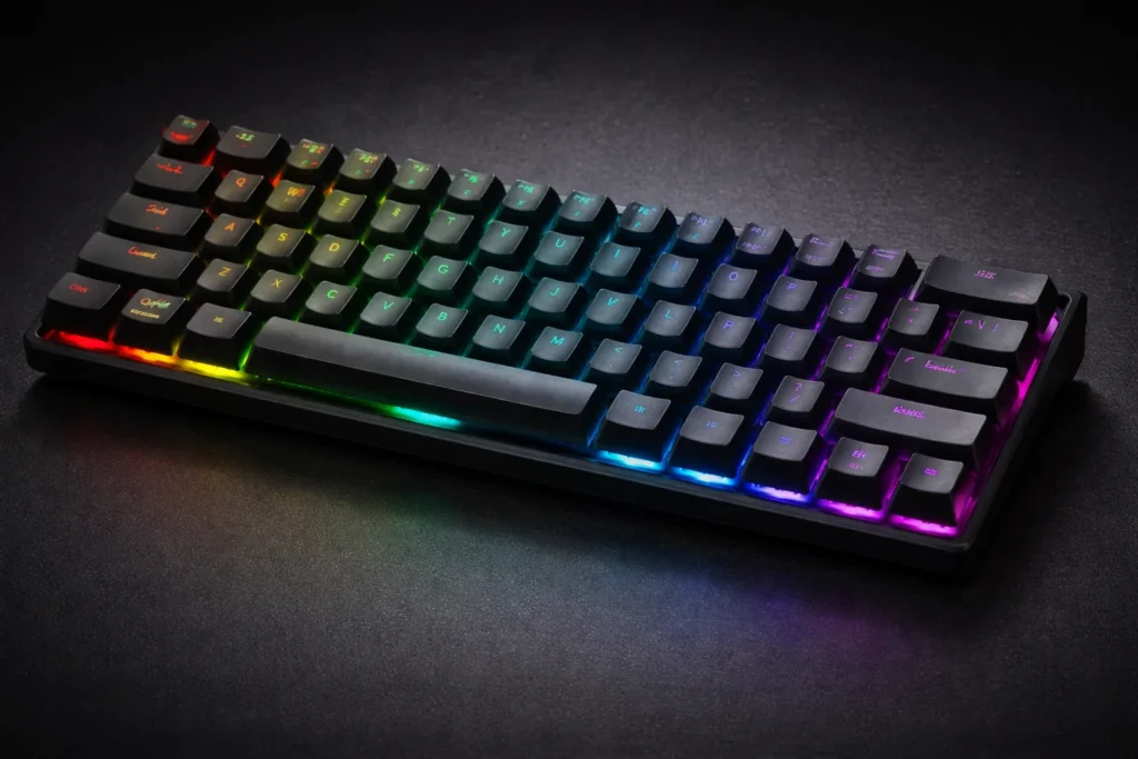 Tastiera meccanica o a membrana: quale scegliere davvero nel 2026 6 Tastiera meccanica compatta con illuminazione RGB