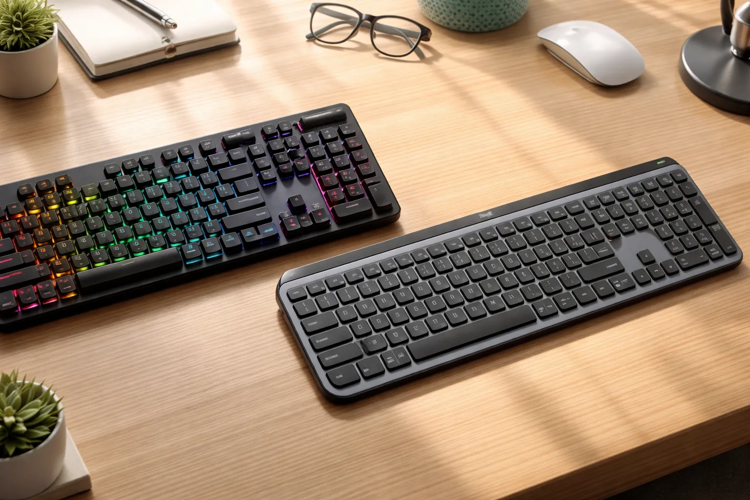 Tastiera meccanica e tastiera a membrana a confronto su scrivania