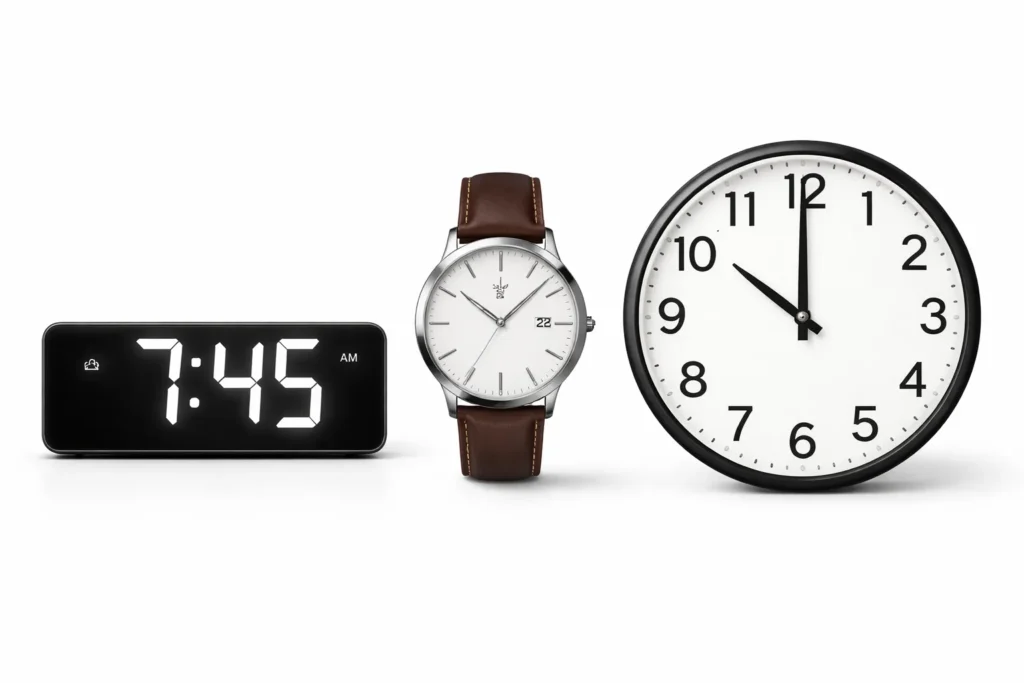 Tipologie sveglia parlante: da comodino, da polso e da parete per anziani