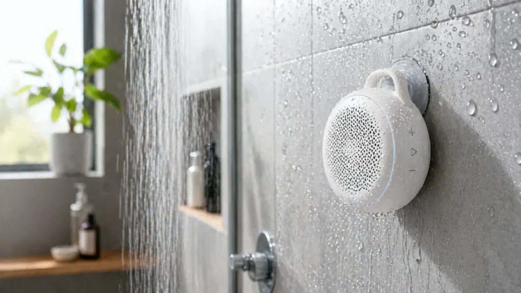 Cassa bluetooth impermeabile per doccia — IPX7 con ventosa