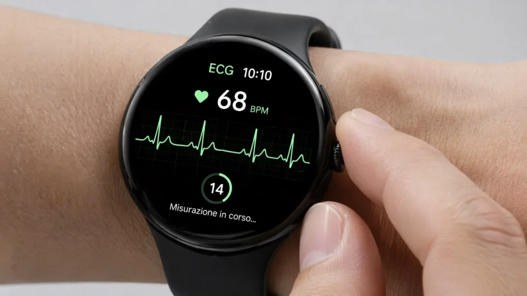 misurazione ecg smartwatch dito corona 11zon