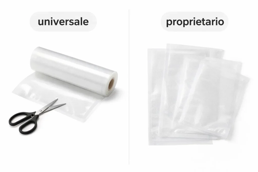 Sacchetti sottovuoto universali vs proprietari a confronto