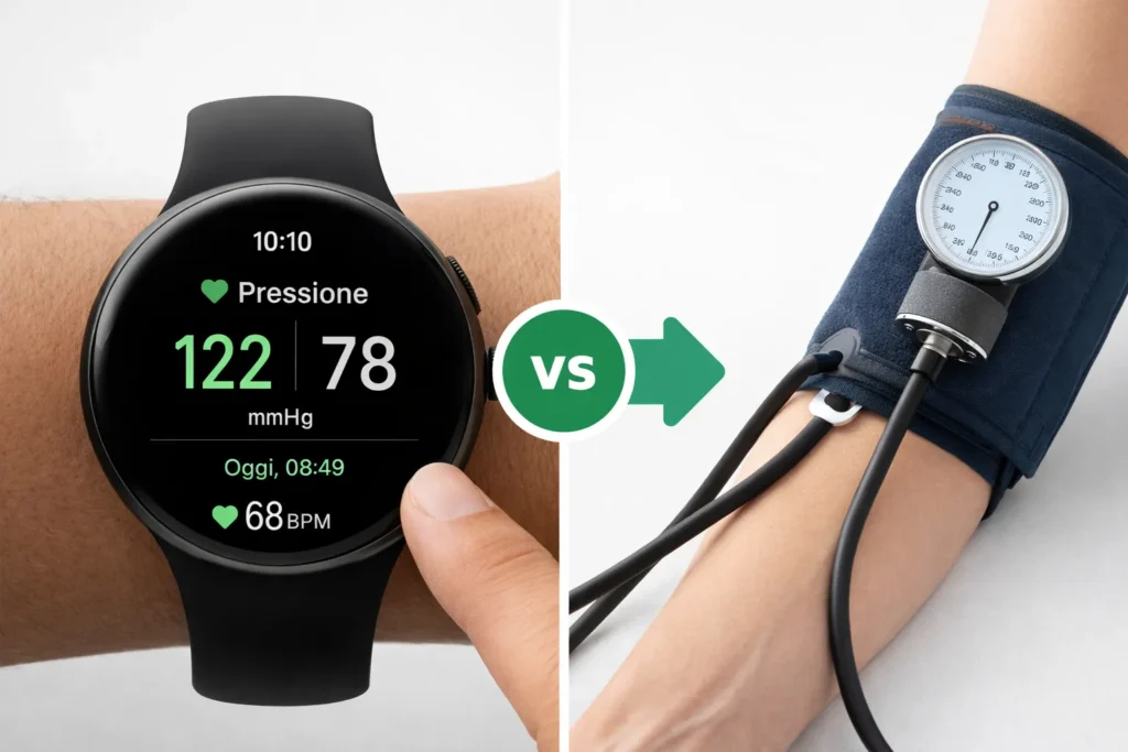 Smartwatch vs misuratore pressione tradizionale &mdash; confronto affidabilit&agrave;