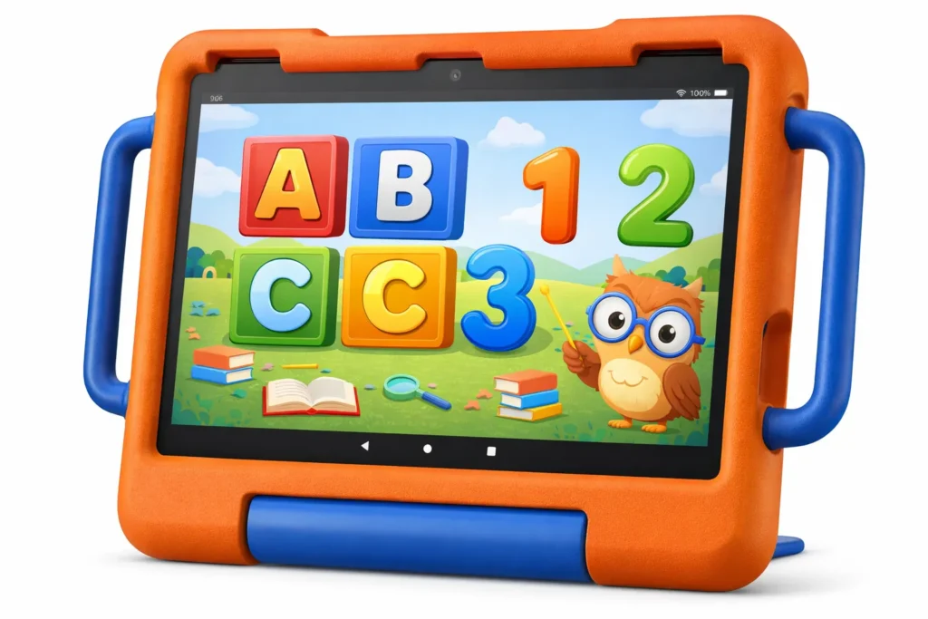Tablet per bambini 3-6 anni con custodia resistente e app educative
