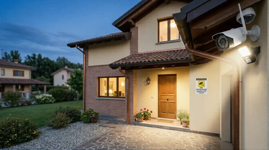 Allarme casa senza abbonamento: la guida per scegliere il kit perfetto (e risparmiare) 13 Telecamera esterna e luce con sensore movimento — sicurezza casa senza abbonamento