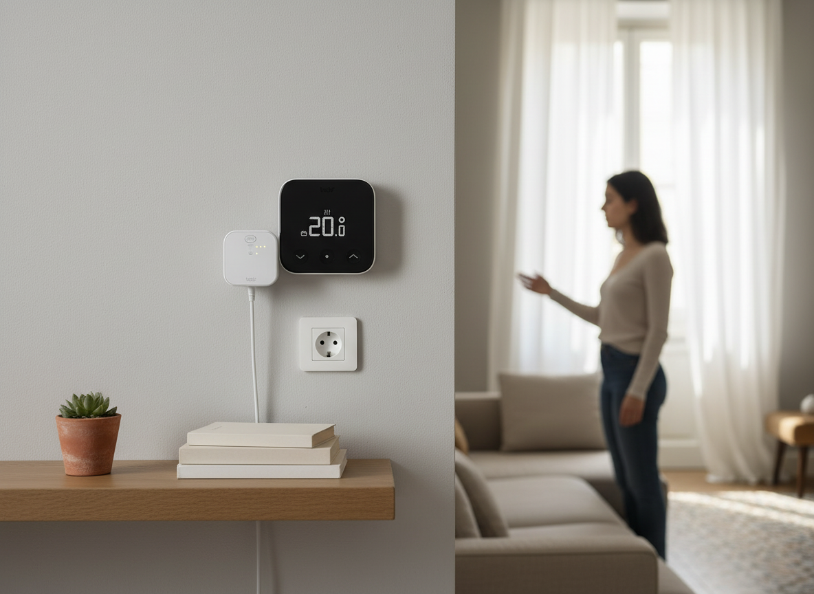 Quale termostato WiFi scegliere nel 2026: guida pratica alla decisione 2 Termostato Smart tado X Kit Base — illustrazione editoriale