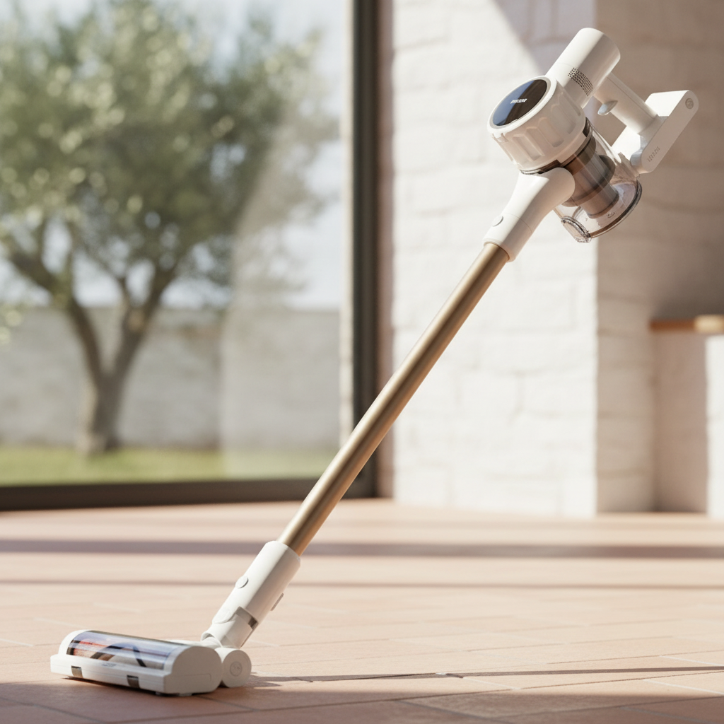 Aspirapolvere, scopa o robot: come non buttare via i soldi 3 Dreame Aspirapolvere senza filo R10 Bianco oro — illustrazione editoriale