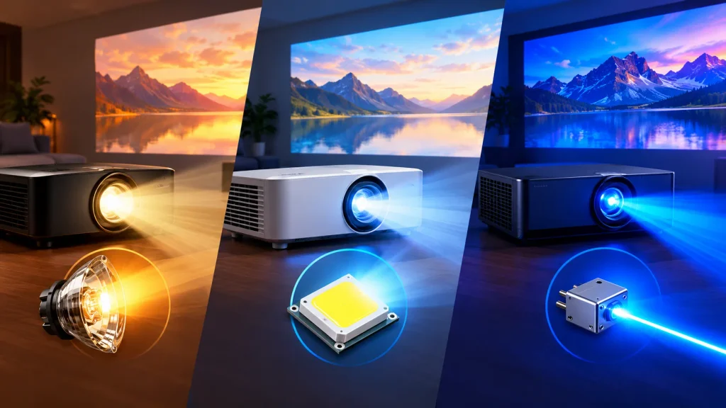 Confronto tra proiettori Lampada LED Laser