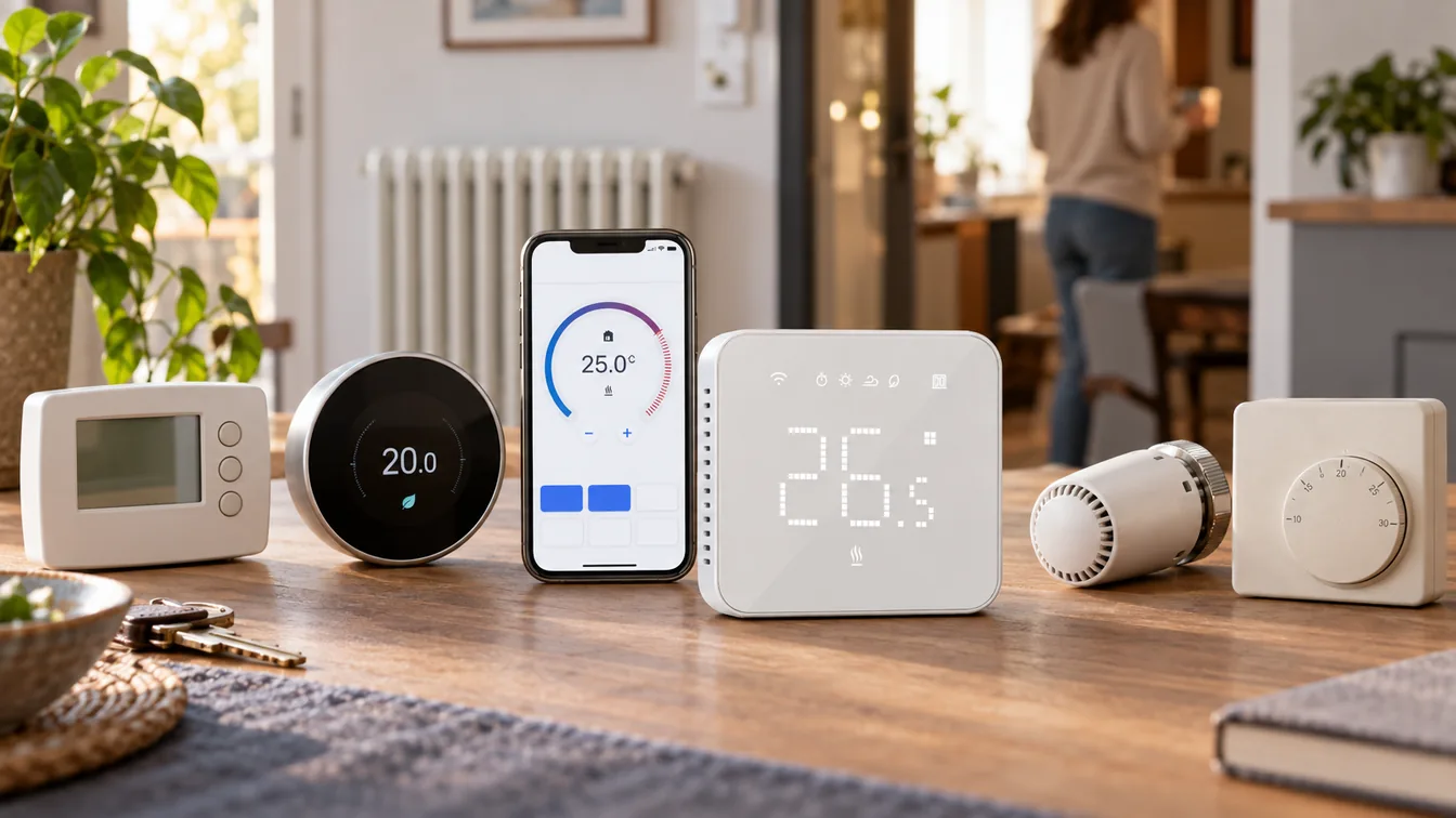 Meross Termostato WiFi, Termostato Caldaia WiFi con Apple HomeKit, Alexa | Termostato Smar — illustrazione editoriale