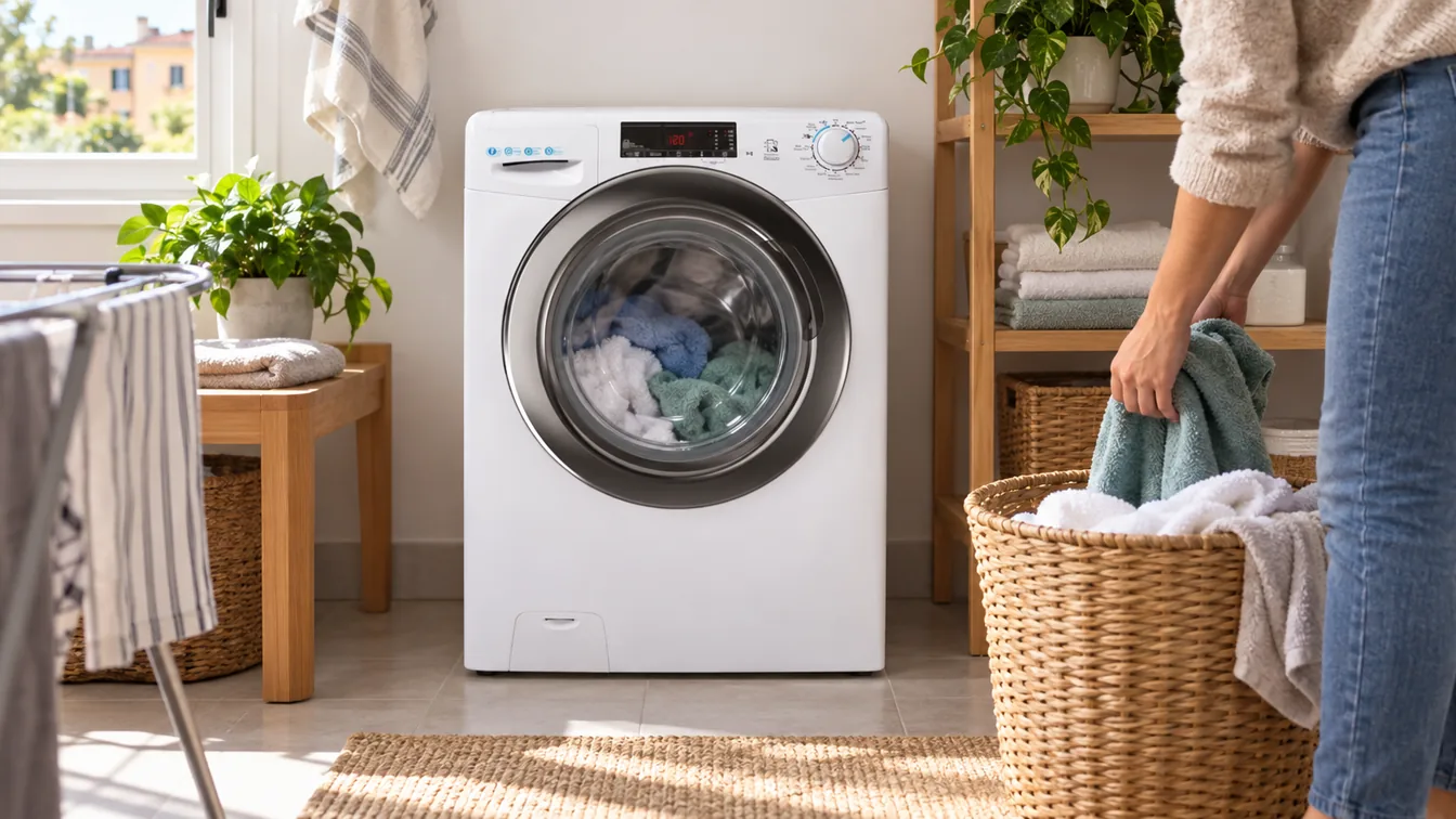 Lavatrice economica: quanto spendere davvero e cosa evitare sotto i 300 euro 1 Candy Smart Lavatrice 7 Kg — illustrazione editoriale