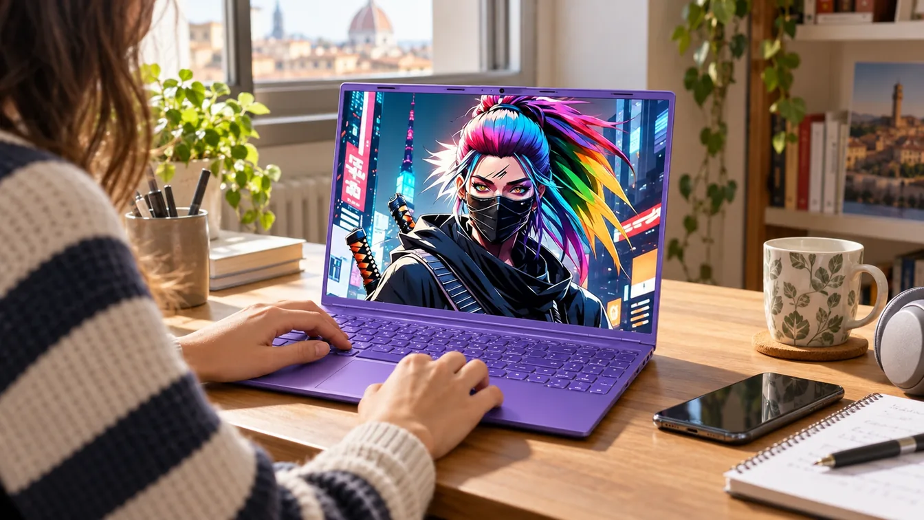 Pc portatili scontati: ecco come capire se è il momento giusto per comprarne uno 1 NOTODD PC Portatile Laptop 16 Pollici Notebook Viola Win 11… — illustrazione editoriale