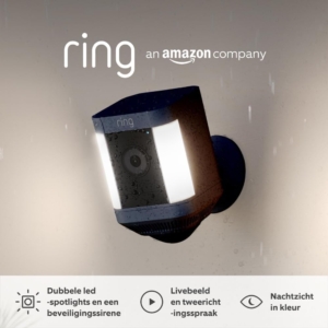 Telecamera Ring Spotlight Cam Plus Wired cablata con sirena e visione notturna