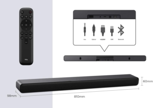 Soundbar TCL 100W Bluetooth Dolby Atmos HDMI