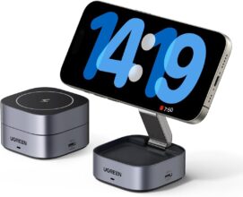 UGREEN MagFlow caricatore wireless 2 in 1