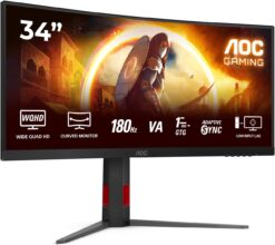 Monitor gaming curvo 34″ 180Hz WQHD AOC