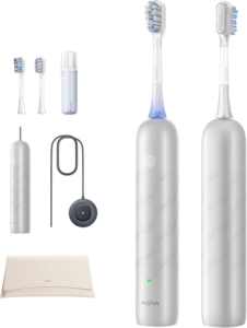 Spazzolino elettrico argento 3DClean viaggi App