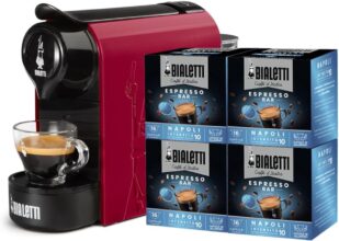 Bialetti Gioia macchina caffè con 64 capsule