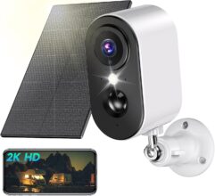 Telecamera PESAIR Wi-Fi esterno 2K, solare, IP66